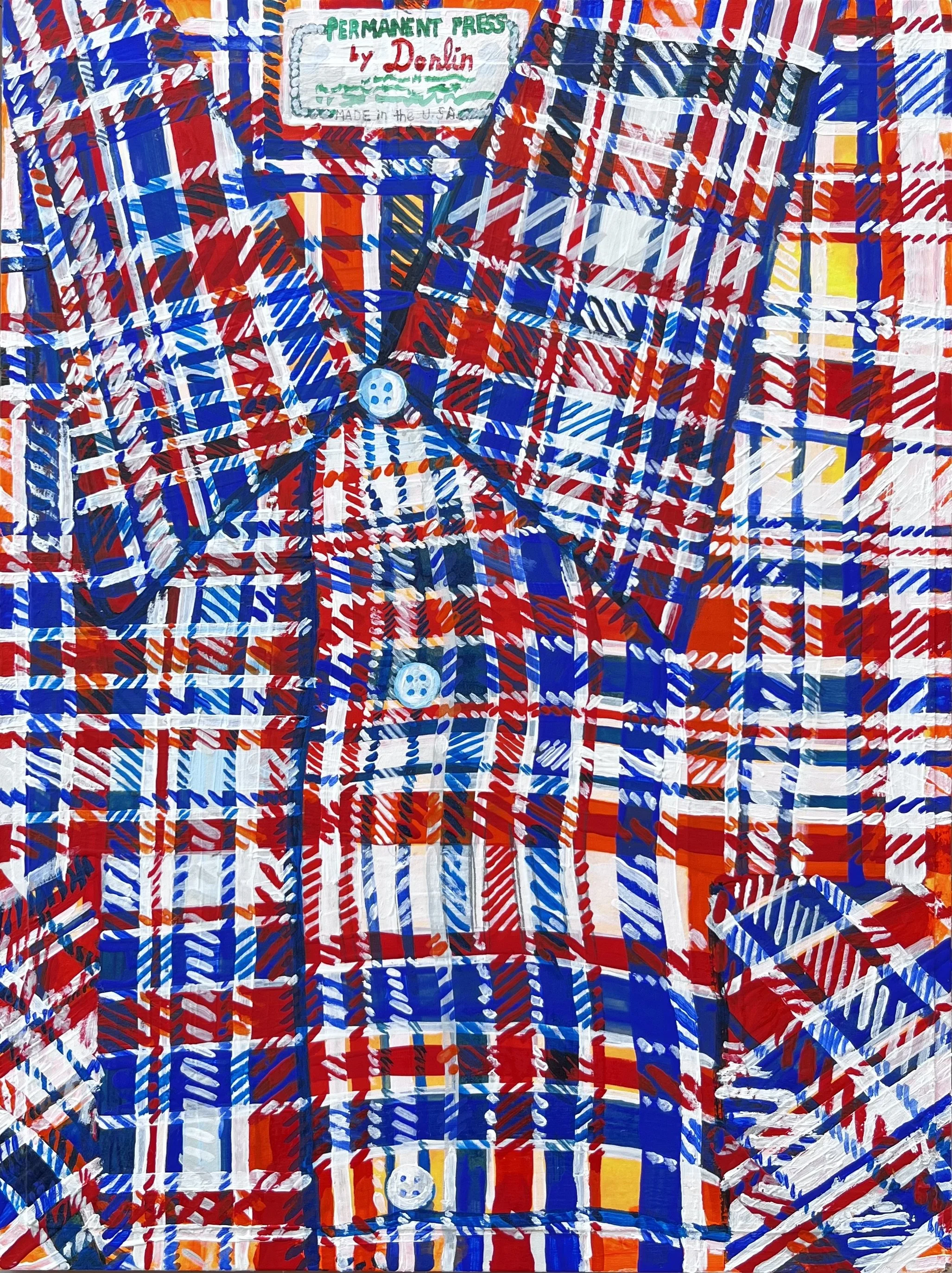Plaid Obsession no. 4 
9 x 12 in mixed media on panel
available through four eleven gallery