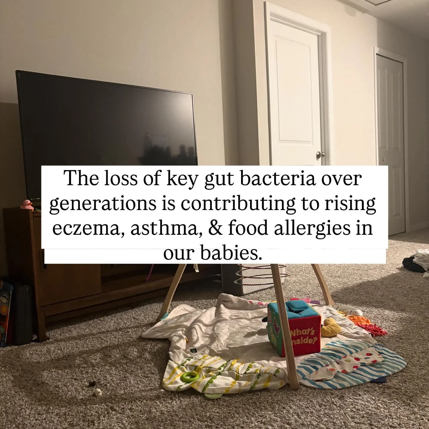 I heard a surprising fact the other day that within 3 generations, an entire family line could lack some of the key microbes needed for an optimal infant gut as protection against eczema, asthma, and food sensitivities. 

If you&rsquo;ve had antibiot