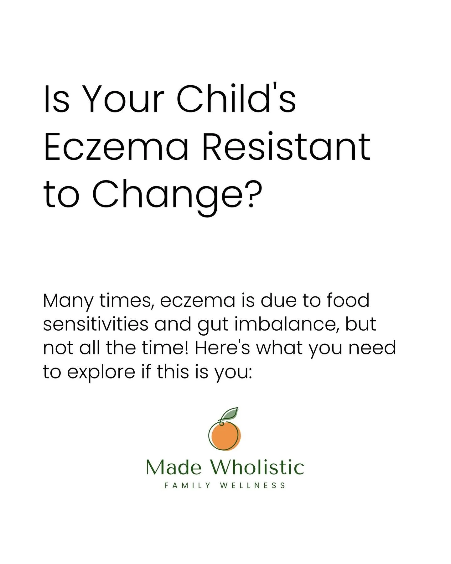 You child&rsquo;s deserves looking at the whole picture for their eczema, not just 1 part. They also deserve a calm space for healing, openness, and transparency. 

DM &ldquo;ECZEMA&rdquo; to get your child&rsquo;s bioindividual framework for deeper 