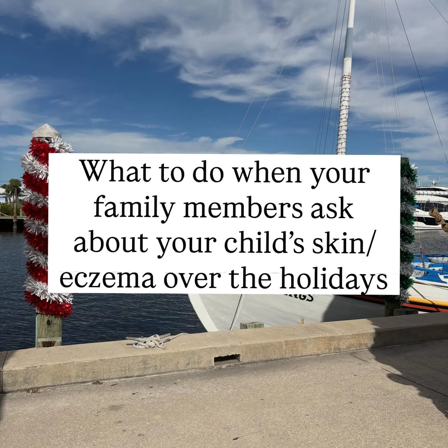 This is meant to be a funny post, but in all seriousness, all of my clients have asked me this week: &ldquo;How do I handle it when family members ask about my child&rsquo;s eczema?&rdquo;

It can be very emotional, especially when kids can understan