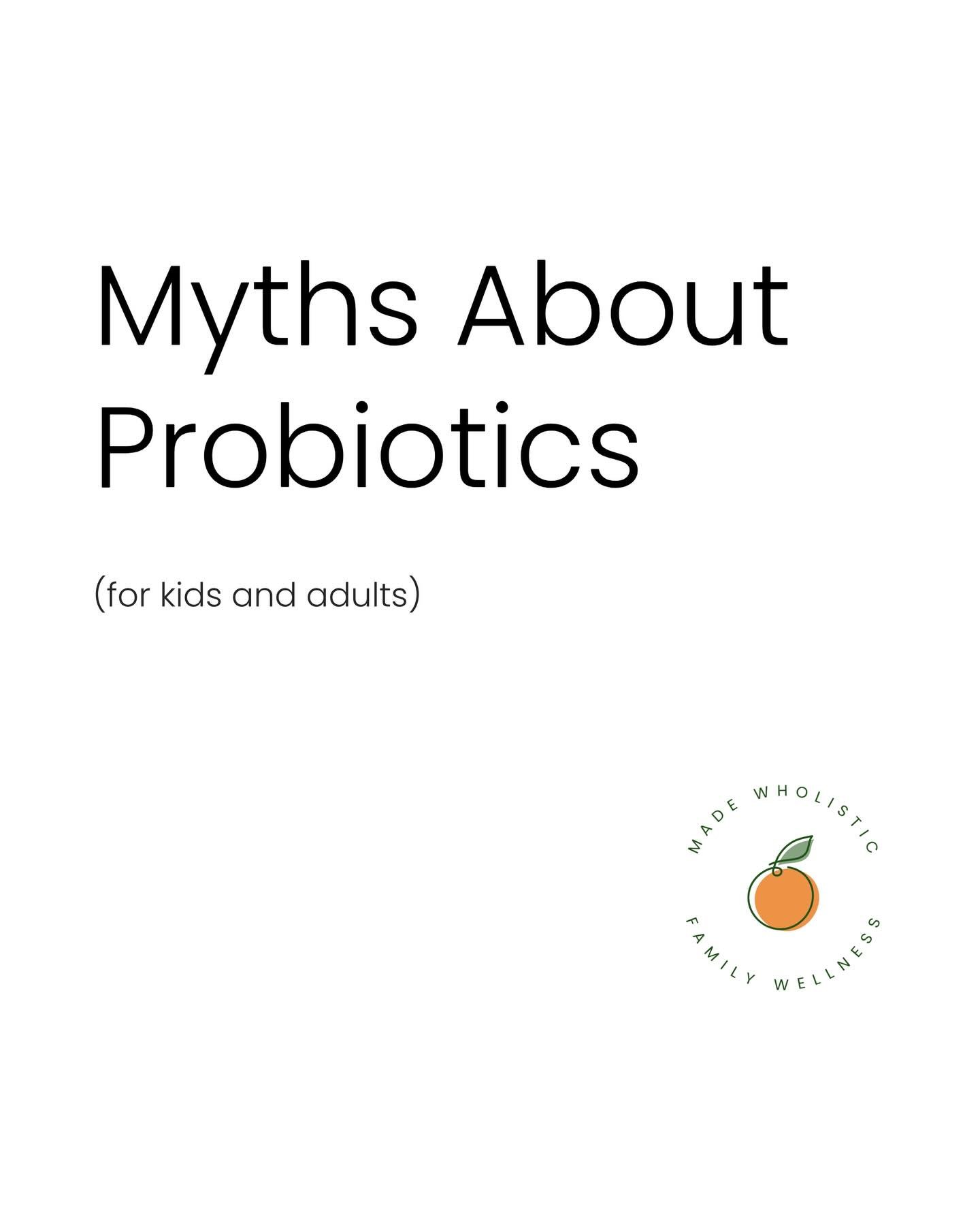 Myths about probiotics. This is true for kids, adults, eczema, digestive issues, food sensitivity. 

DM &ldquo;MICROBIOME&rdquo; to get testing for you or your child and a targeted plan for better resilience.