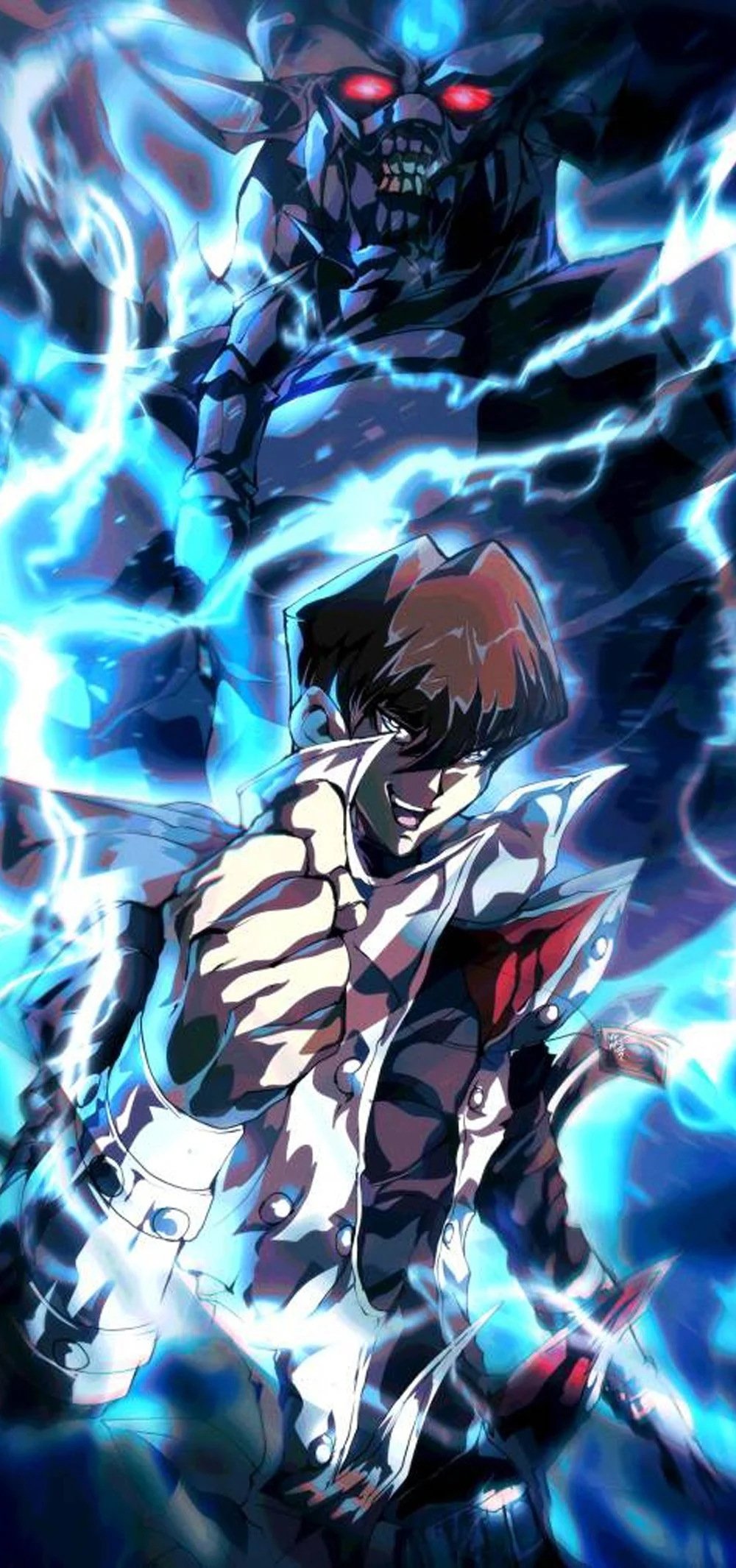 Seto Kaiba and Obelisk by vincentgraphicart
