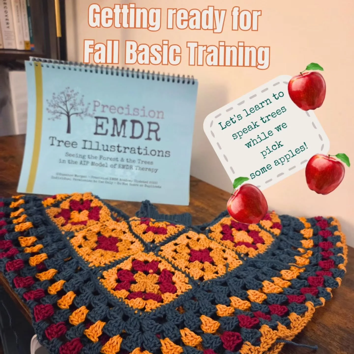 Getting ready for Fall Basic Training means pulling out the trees&hellip; and apparently making something that looks like I should also be headed to an apple orchard. 🍎🍂
One of the things I love about Precision EMDR Basic Training is helping clinic