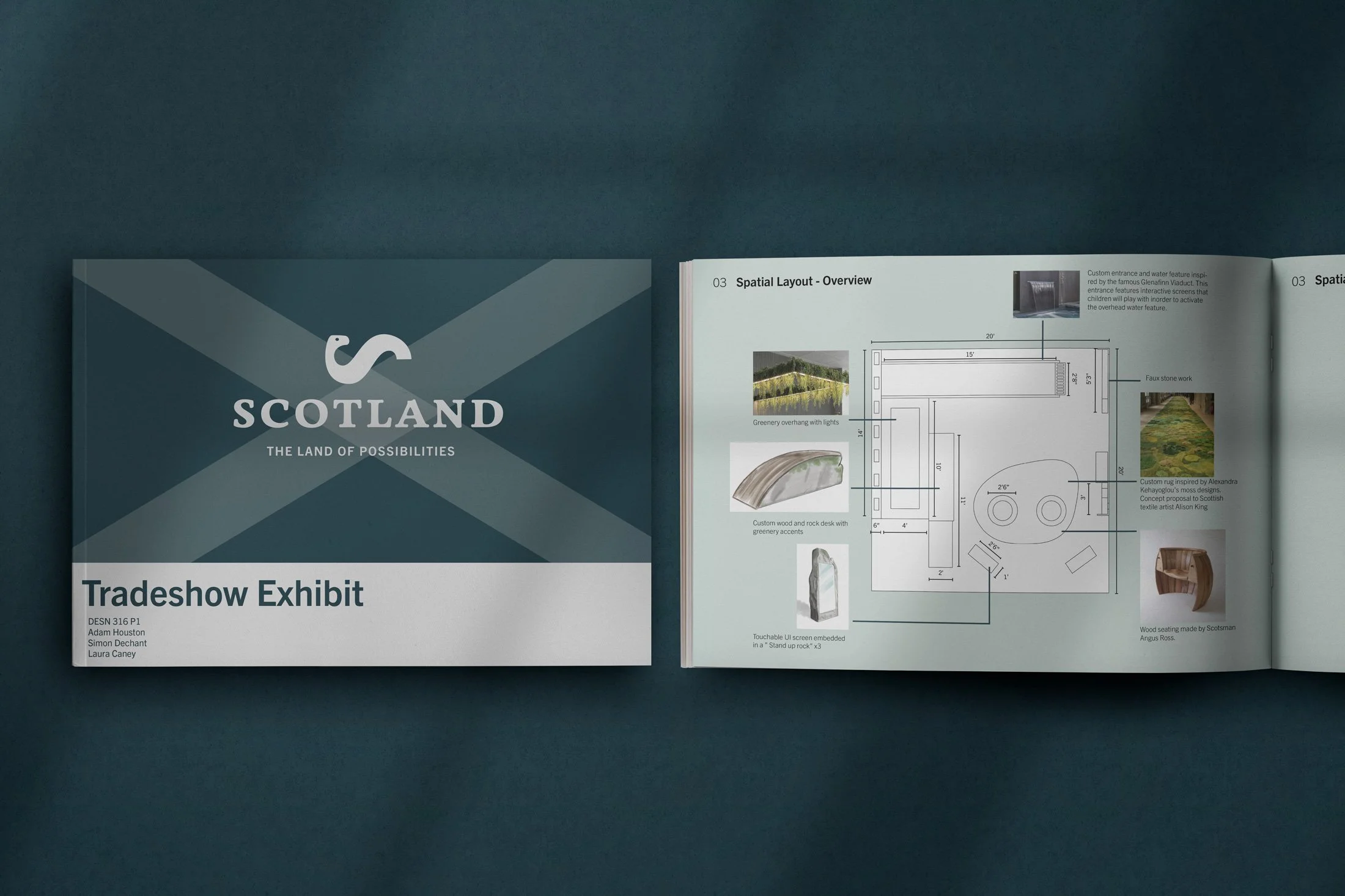 2022 - Scotland Identity for Tradeshow Exhibit
Laura Caney - Brand Identity 
Simon Dechant - Mockups
Adam Houston - Spatial Mockups