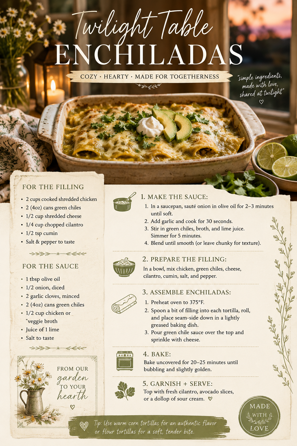 Twilight Table Enchiladas