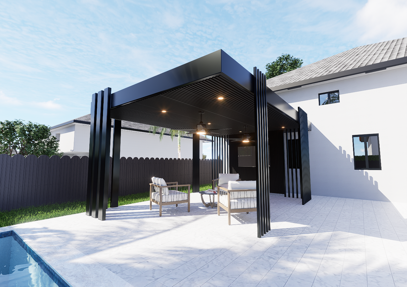 Solara Pergola – sun-inspired, upscale