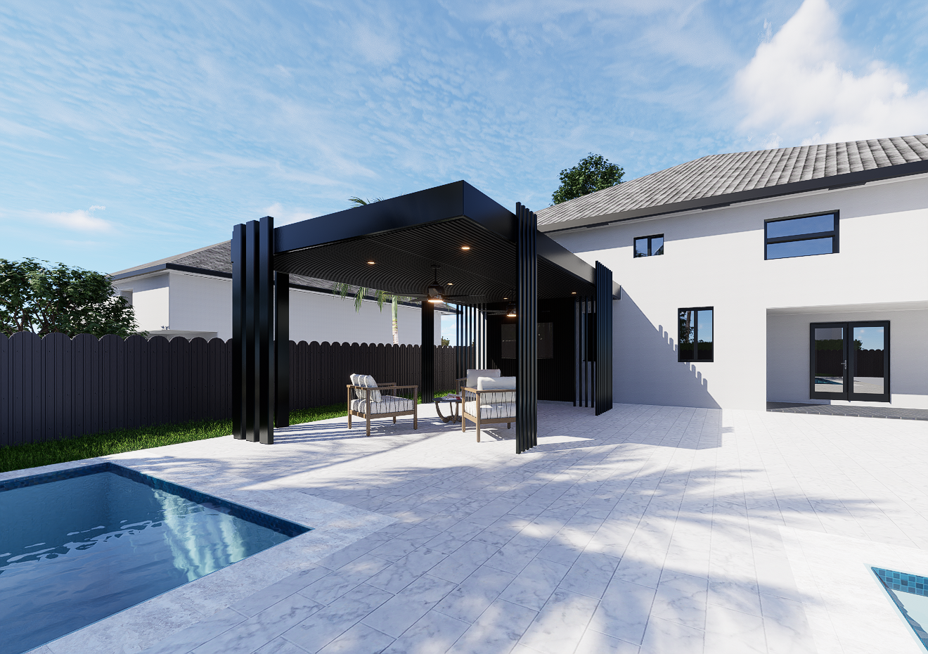 aluminum pergola insulated roof