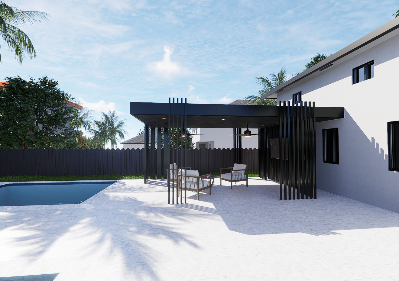 aluminum pergola insulated roof