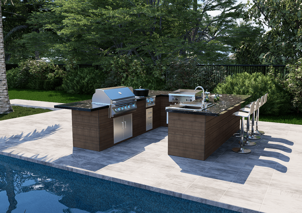 Luxury Outdoor Kitchen U Shape