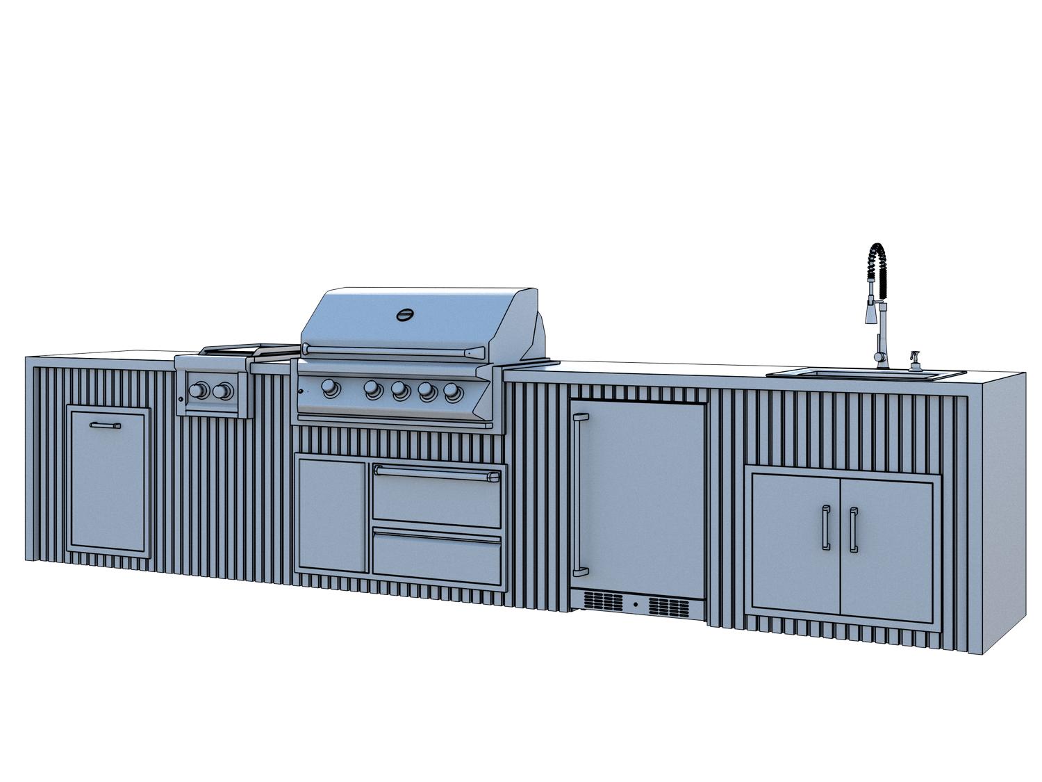 outdoor kitchen layout