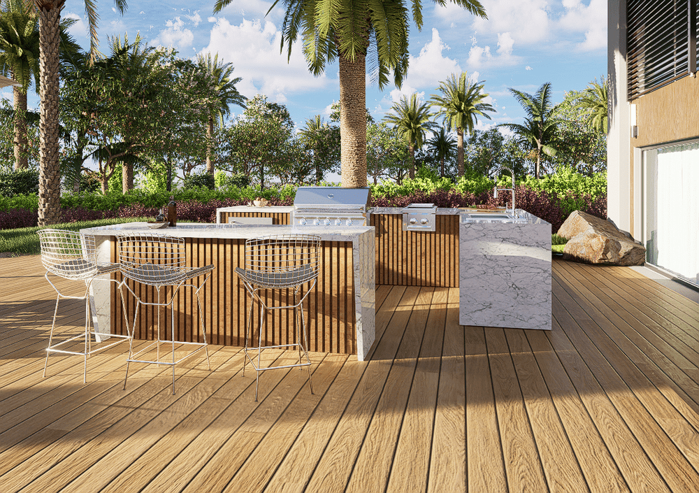 L Outdoor Grill Station