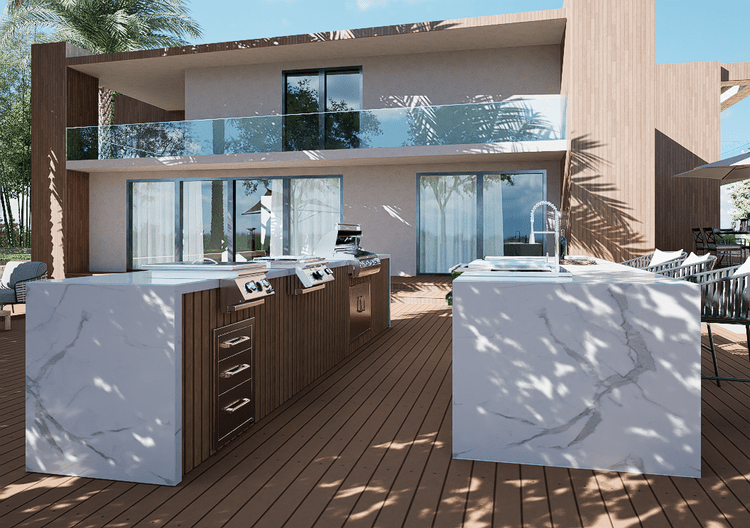 outdoor kitchen living spaces