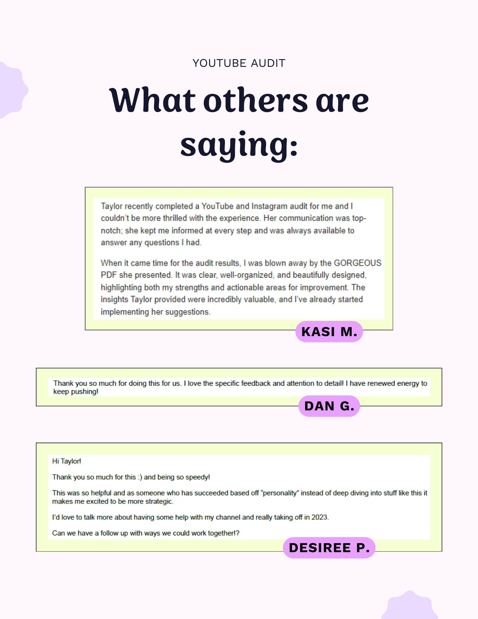 YouTube Audit Social Proof and Testimonials Create and Elevate.png