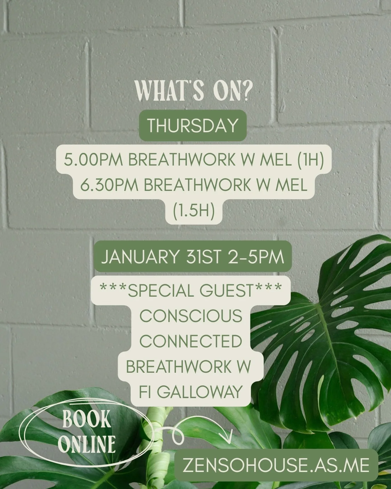 Come &amp; Breathe with us this week @zensohouse 

Join us on Thursday at 5.00pm for a one hour class designed to regulate your nervous system, creating a state of calm and responsivity.

Then at 6.30pm, we will take your deeper into your unconscious