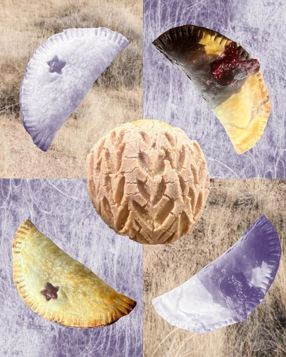 This weekend is the last weekend for Raspberry Chocolate at Desierto Alto. Get &lsquo;em while you can. March&rsquo;s hand pie flavors TBD! 

💜I am unable to take on any more custom order requests for March, thank you for your understanding and supp