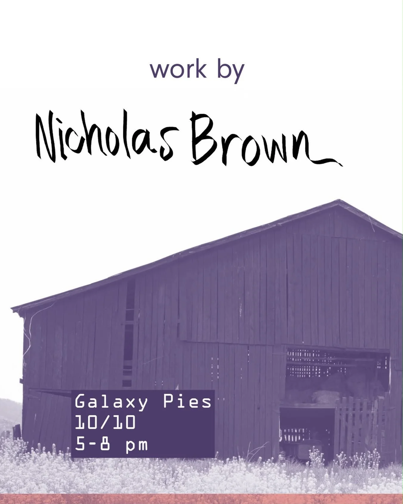 PLEASE WELCOME local glass marimba maker, writer, photographer, and my favorite shit talker to the gallery wall. Check out Nicholas Brown&rsquo;s @foldablestetson desert panoramas created with medium format film glitches this Saturday! Part of the Jo