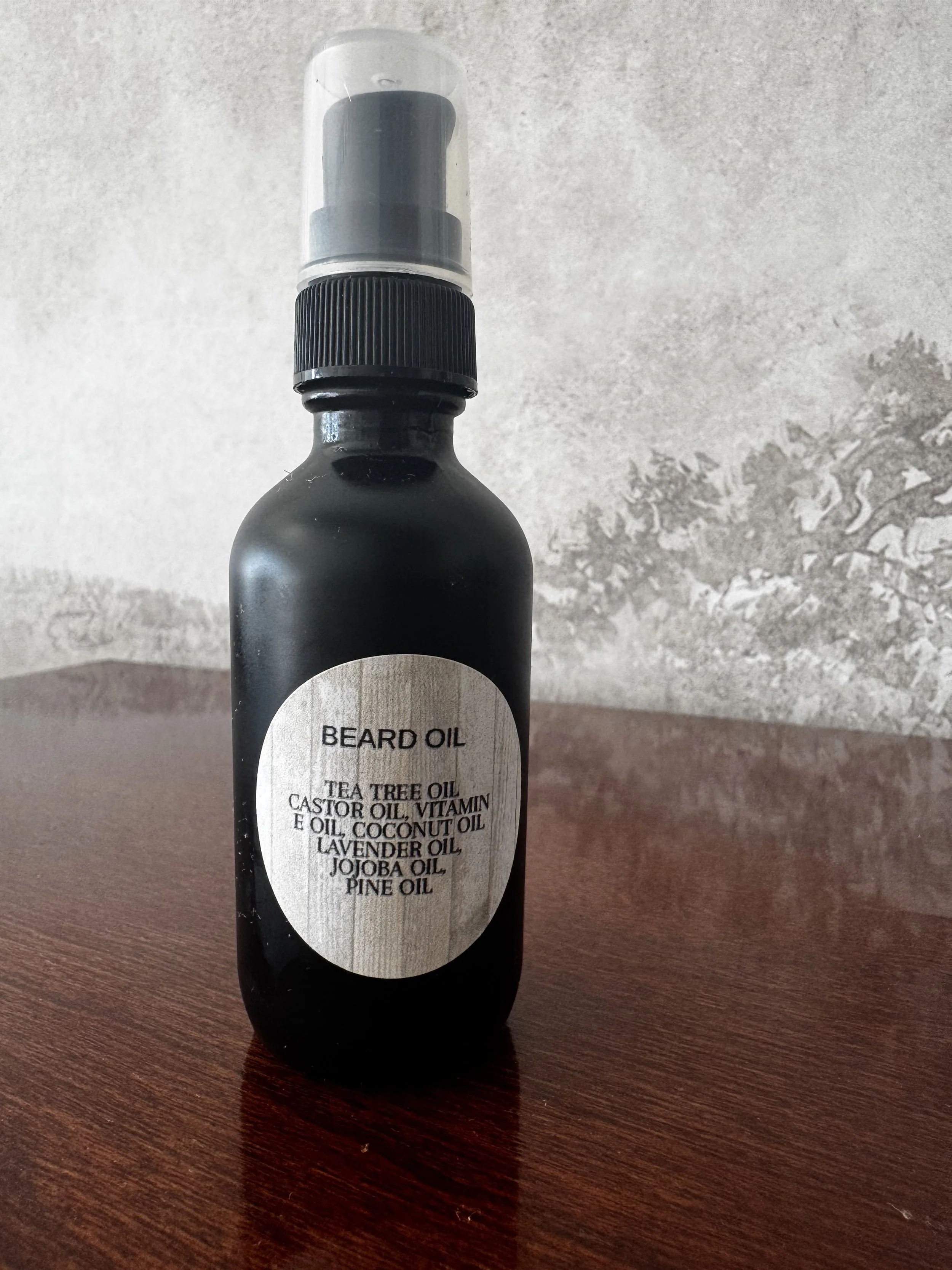 Natural Beard Oil, Jojoba, Tea Tree & Pine Oils
