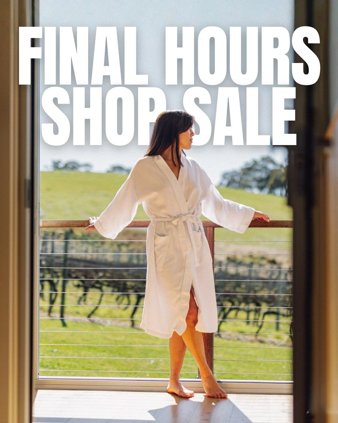 FINAL HOURS 🖤⏰

Black Friday ends tonight at 11:59pm. This is your last chance to save:

✨ 50% off our Cyber Black Pack
✨ 15% off wine bundles
✨ Up to 30% off accommodation
✨ 30% off signature day spa treatments

Wine packs are almost gone so jump i