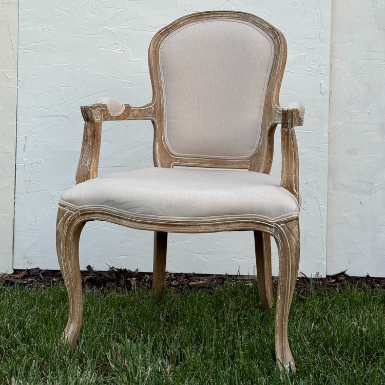 French Linen Chair