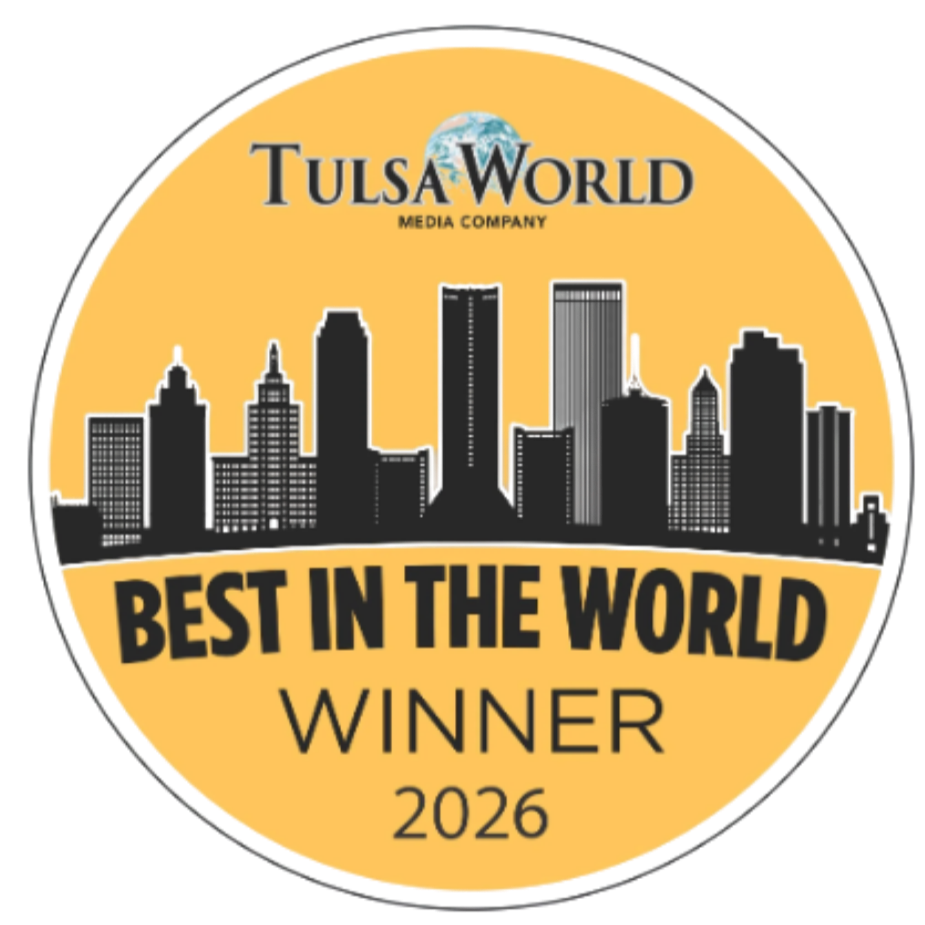 Tulsa World Media Company Best in the World Winner 2026 award badge featuring a Tulsa skyline