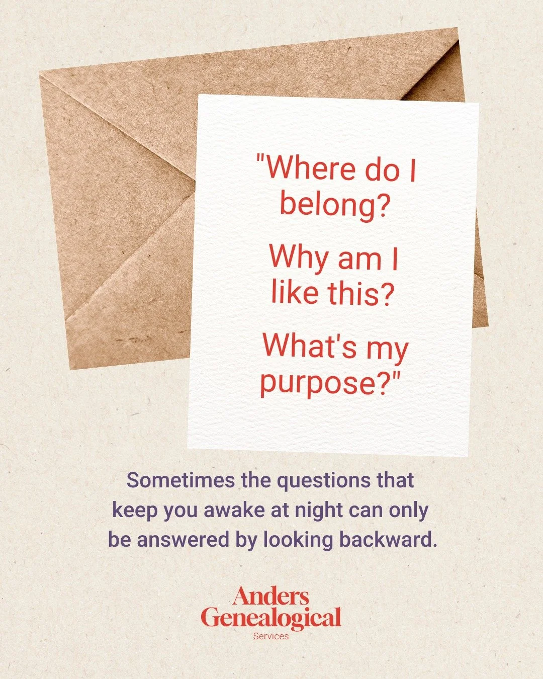 I've watched clients carry these questions for decades.

Feeling disconnected, wondering why they react certain ways, searching for meaning that always seems just out of reach.

Then we begin tracing their family history, and everything starts clicki