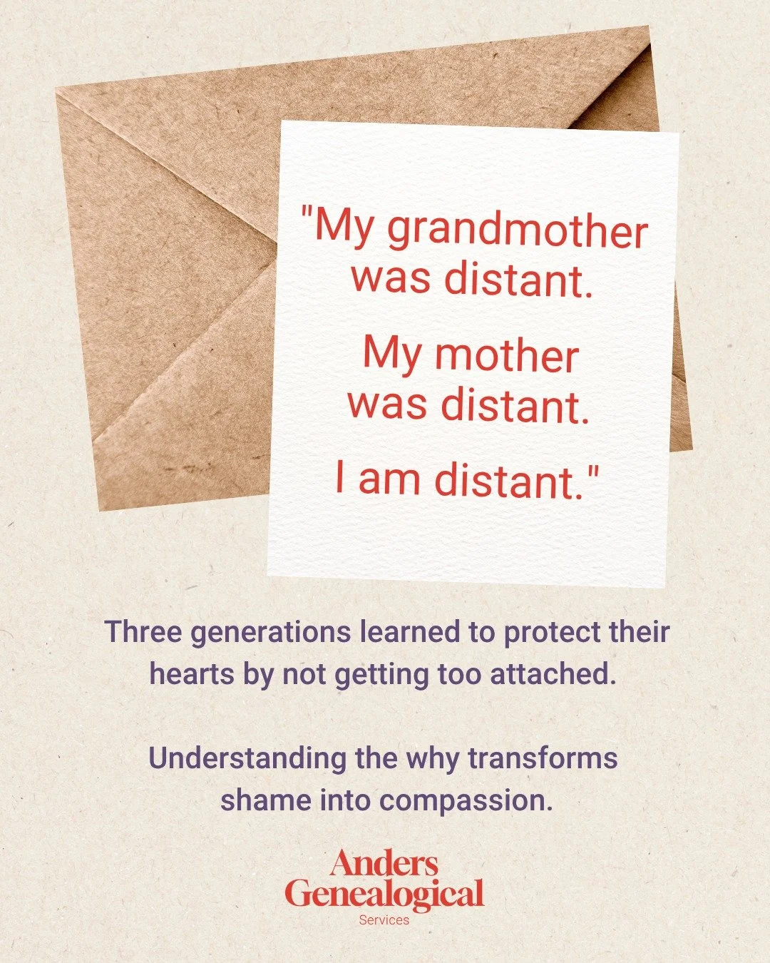 This week, I worked with a client who'd carried this pattern as shame her whole life. 

Then we found the records showing her great-grandmother had been separated from her children during slavery and spent decades searching for them.

That little gir