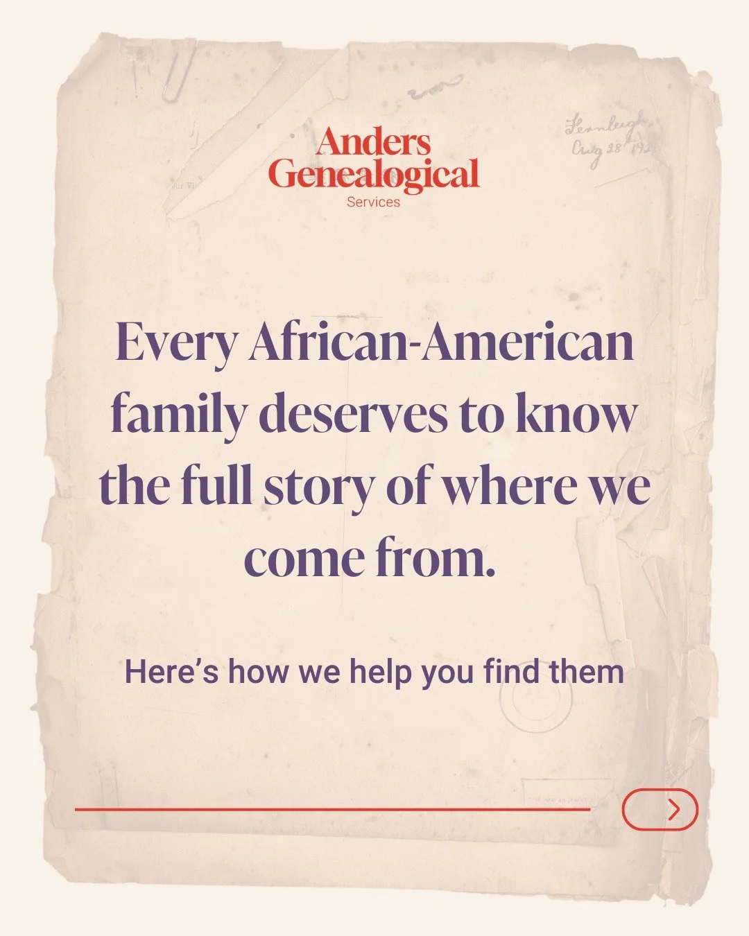 Family stories of African-American and Caribbean families are full of resilience, courage, and triumph against all odds.
 
Yet many of these stories remain buried in forgotten archives and oral histories, keeping us disconnected from the people, choi