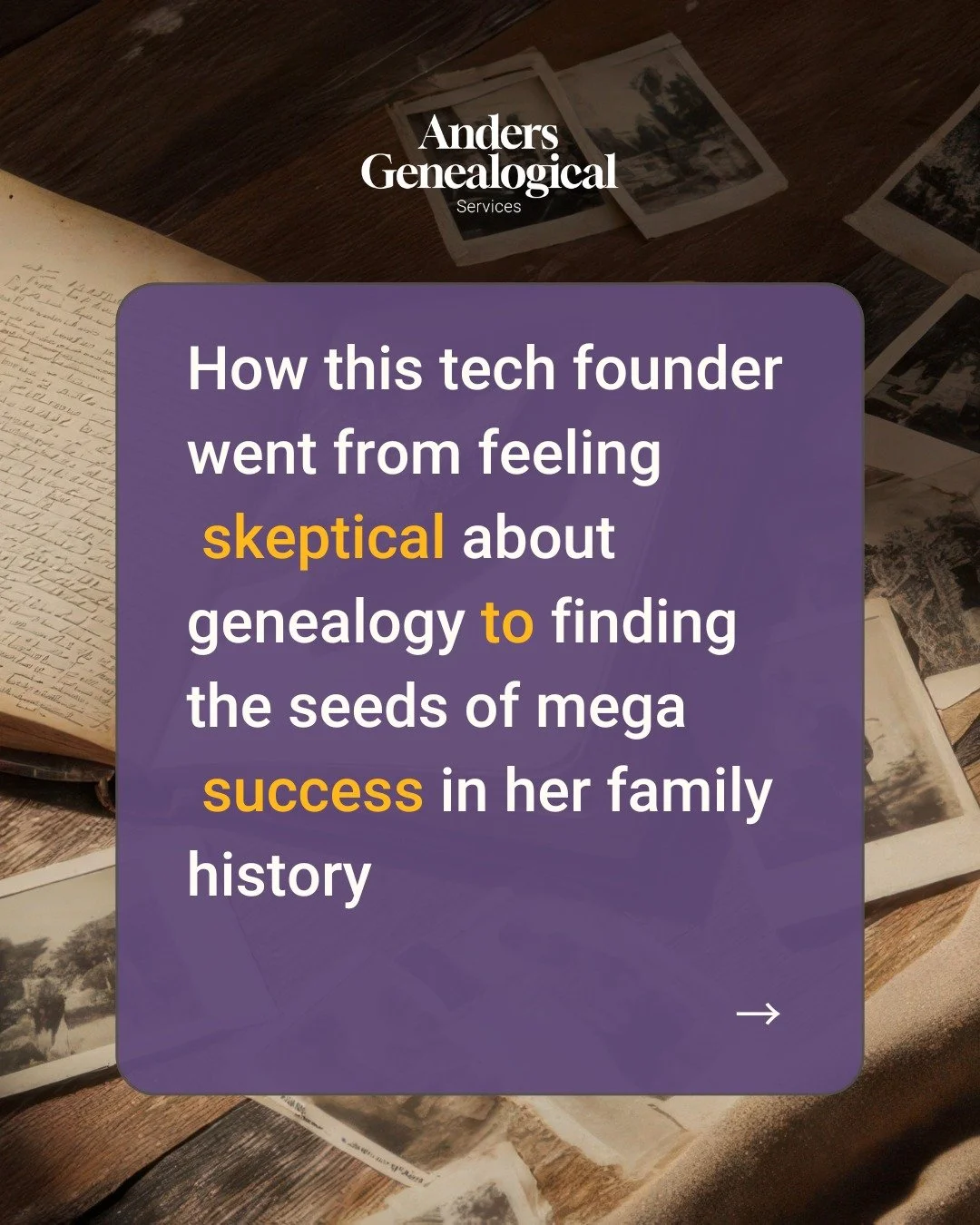 Genealogy can help you find names, dates, and places - but it also holds all the clues to your family&rsquo;s resilience, values, and legacy.

But sometimes genealogical research isn&rsquo;t as straightforward. It requires expertise in historical arc