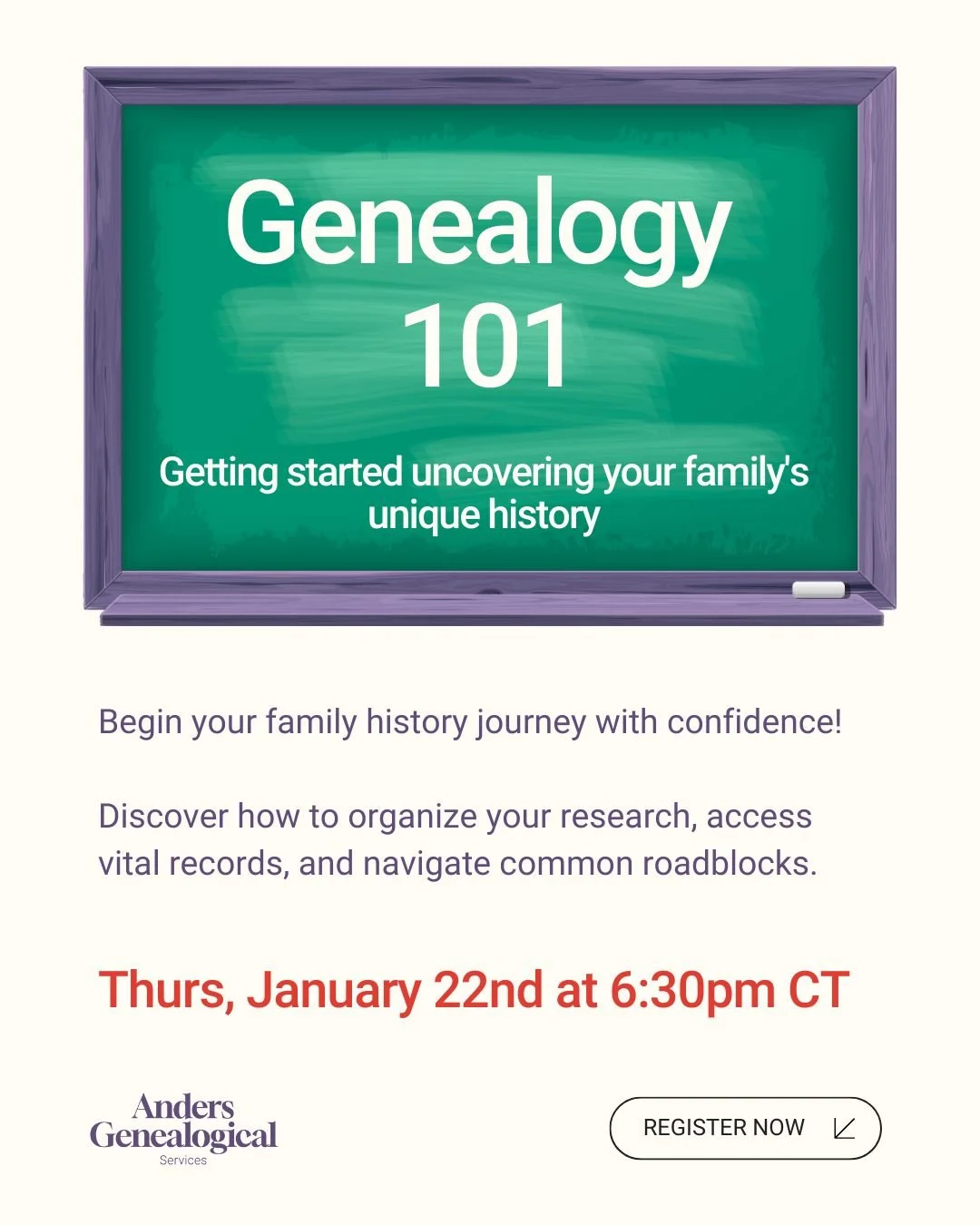 When the world feels overwhelming, sometimes the most grounding thing we can do is connect to our roots. 

For the past year, people have been asking when I'll teach online genealogy again. Between client work and projects, I kept saying "soon.&