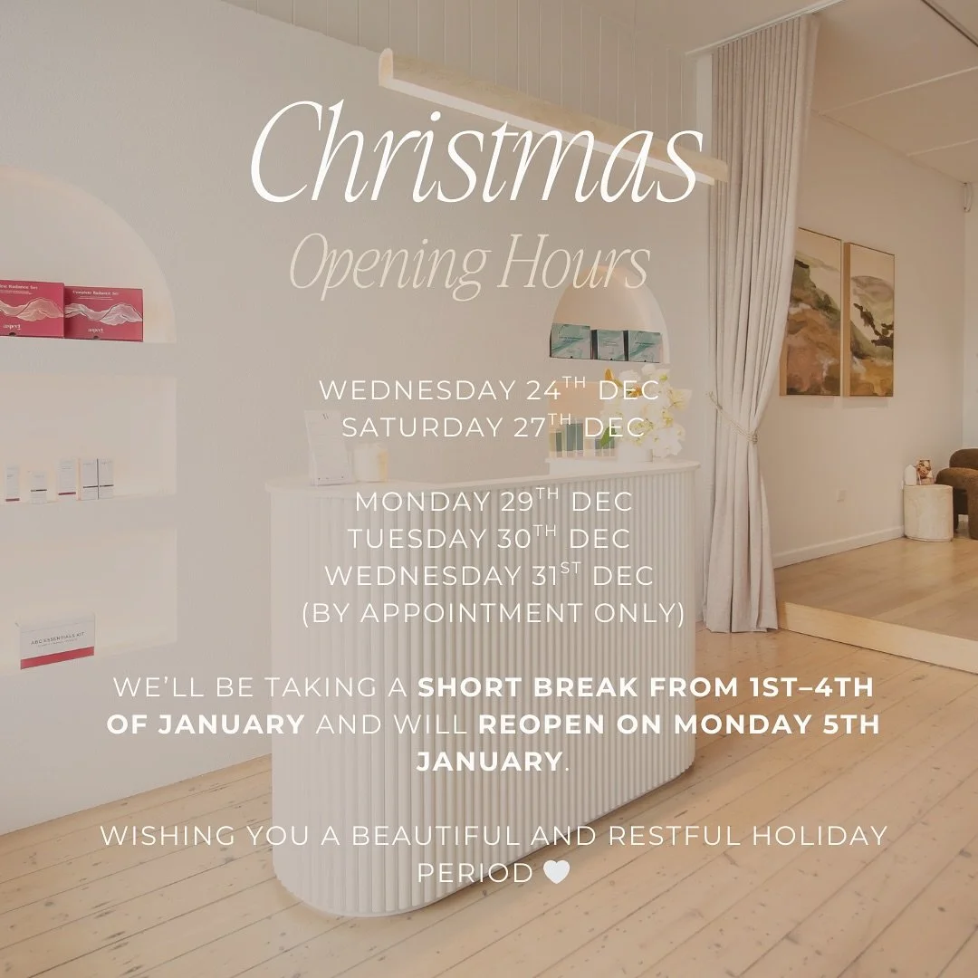 🎄 Christmas &amp; New Year Opening Hours 🎄

We&rsquo;ll be taking a short break to enjoy time with family and loved ones.
Thank you for your continued support throughout the year 🤍
We look forward to welcoming you back refreshed and ready for 2026