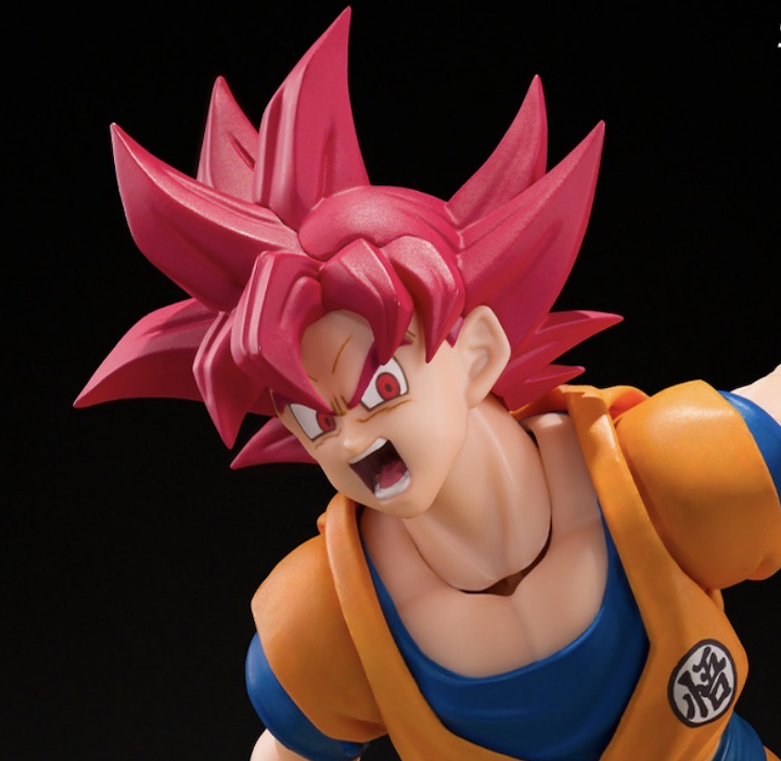 SH Figuarts super saiyan god son goku god aura