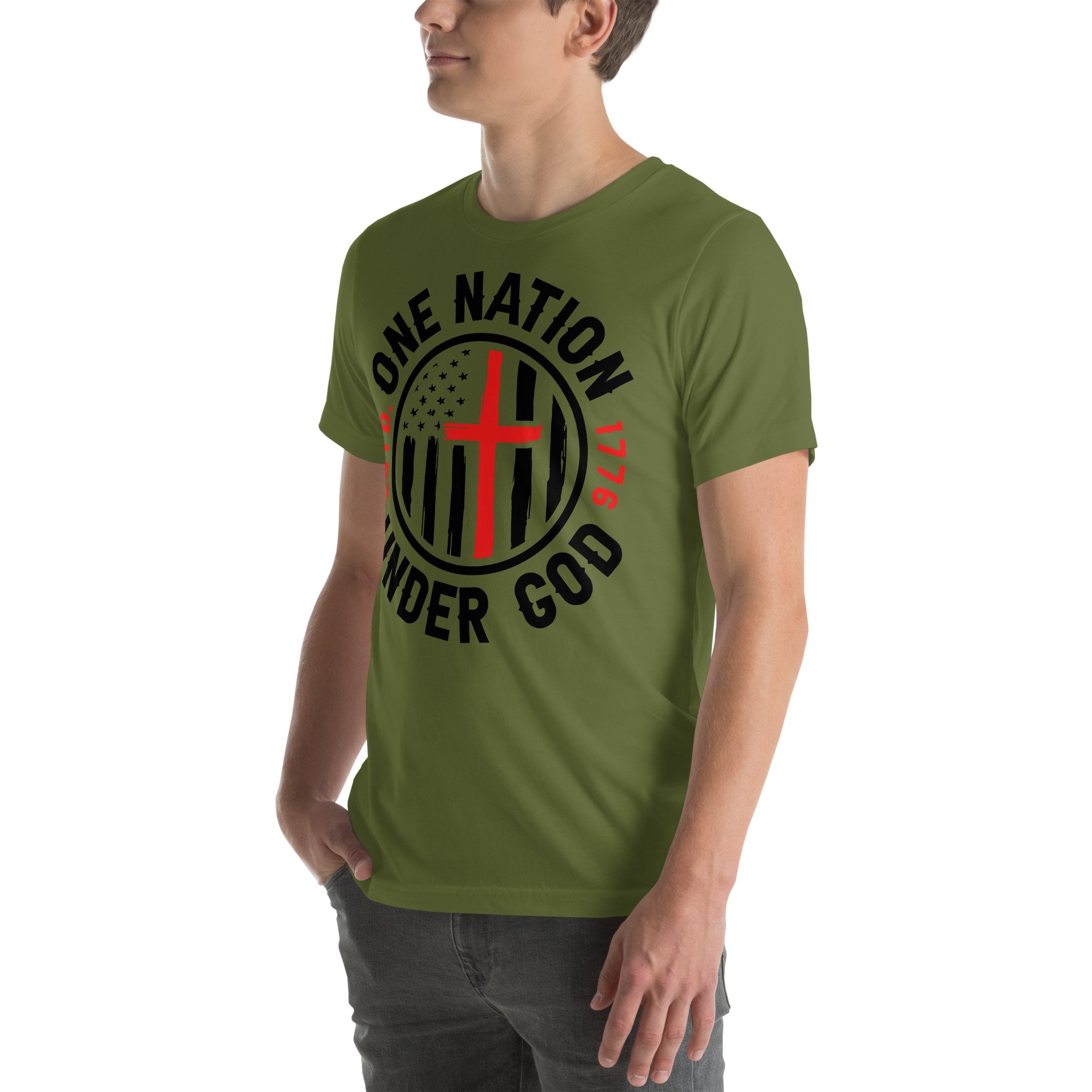 unisex-staple-t-shirt-olive-left-front-66c6a7f6dc0c0.jpg