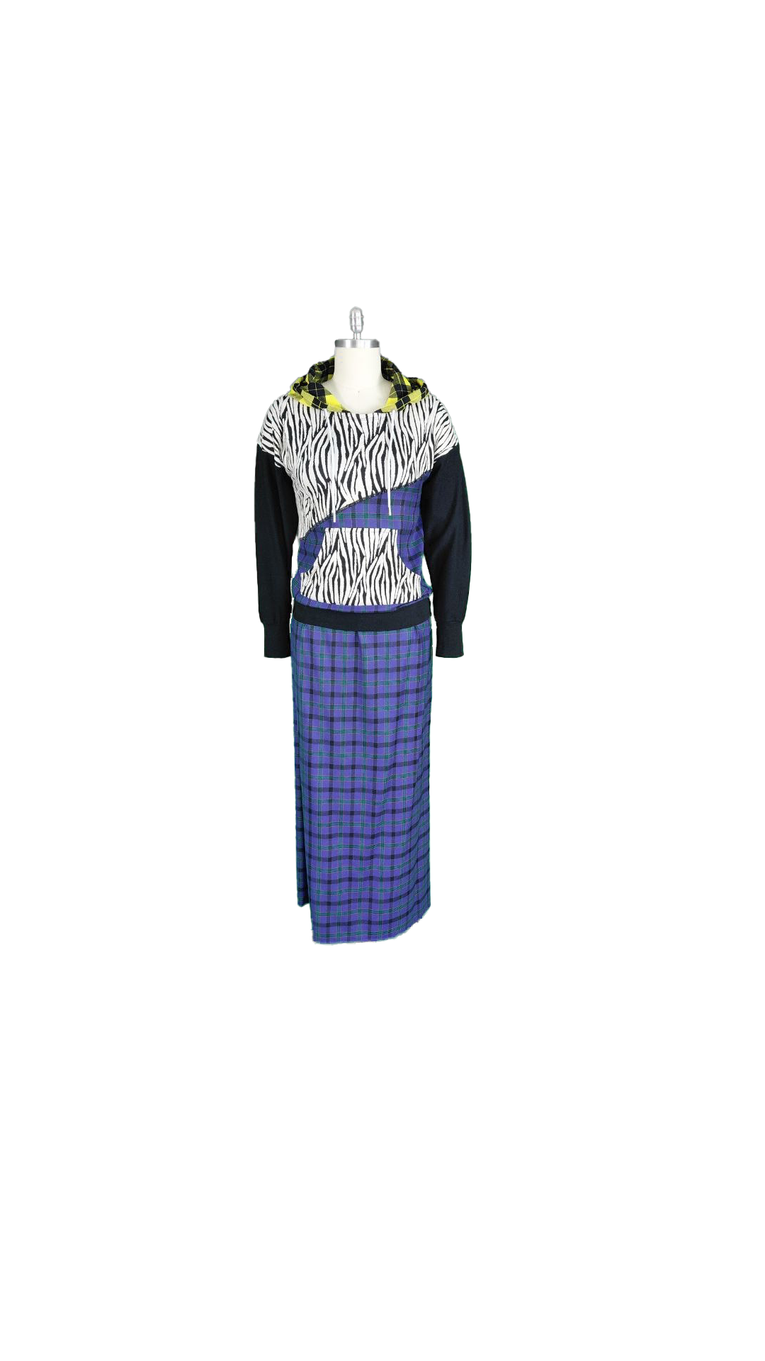 Wild Elegance: Zebra & Plaid Fusion Set