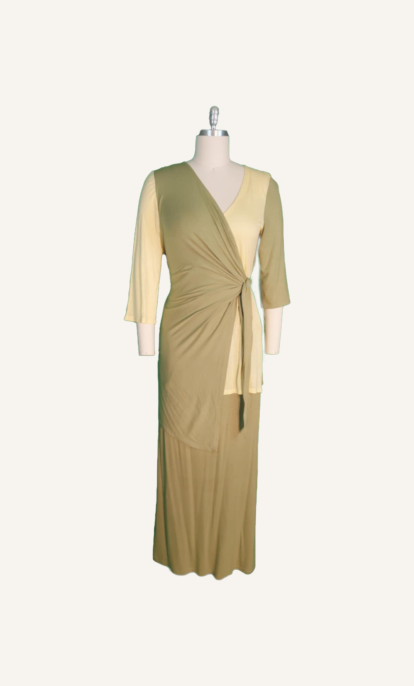 Sage Twist‑Wrap Maxi