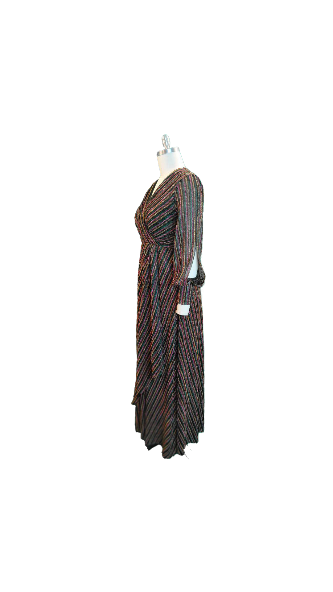 Exquisite Rainbow Stripe Maxi Dress