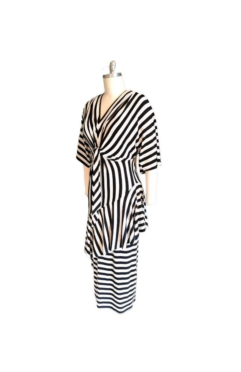 Chic Stripes Two-Piece Ensemble