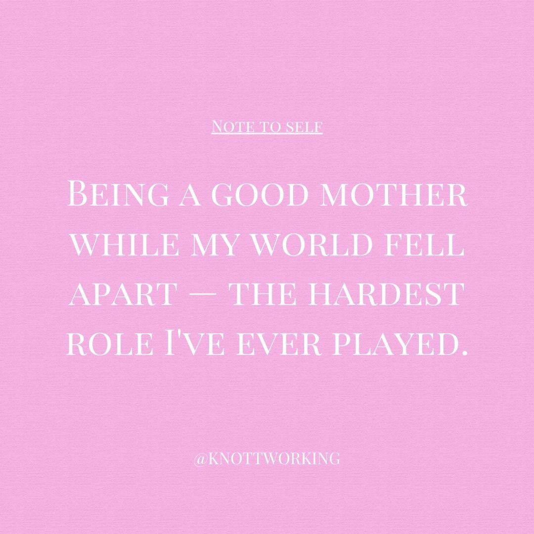 Being a good mom doesn&rsquo;t stop just because your world is in pieces.

No one talks about the silent strength it takes to hold it all together&mdash;for them&mdash;when you&rsquo;re barely holding yourself. 

💗To the mothers doing pickups with p