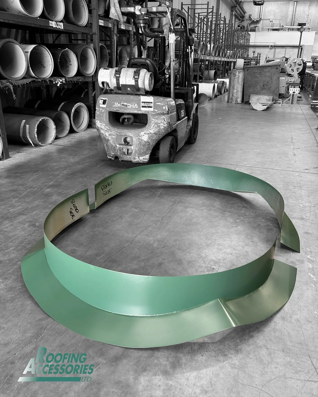 What’s on the fabrication table? Custom Curved Aluminium Flashings