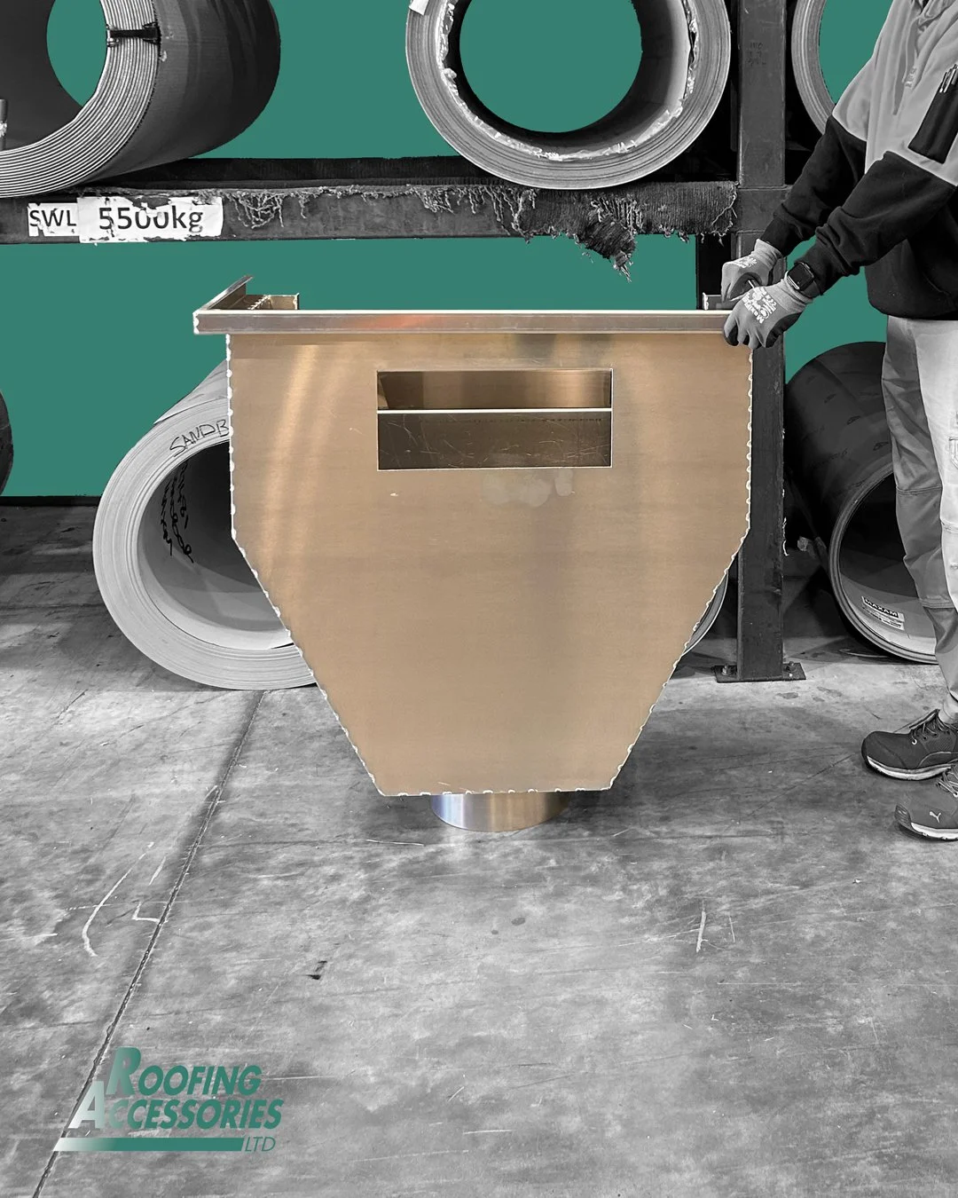 What’s on the fabrication table? Large Custom Rainwater Heads