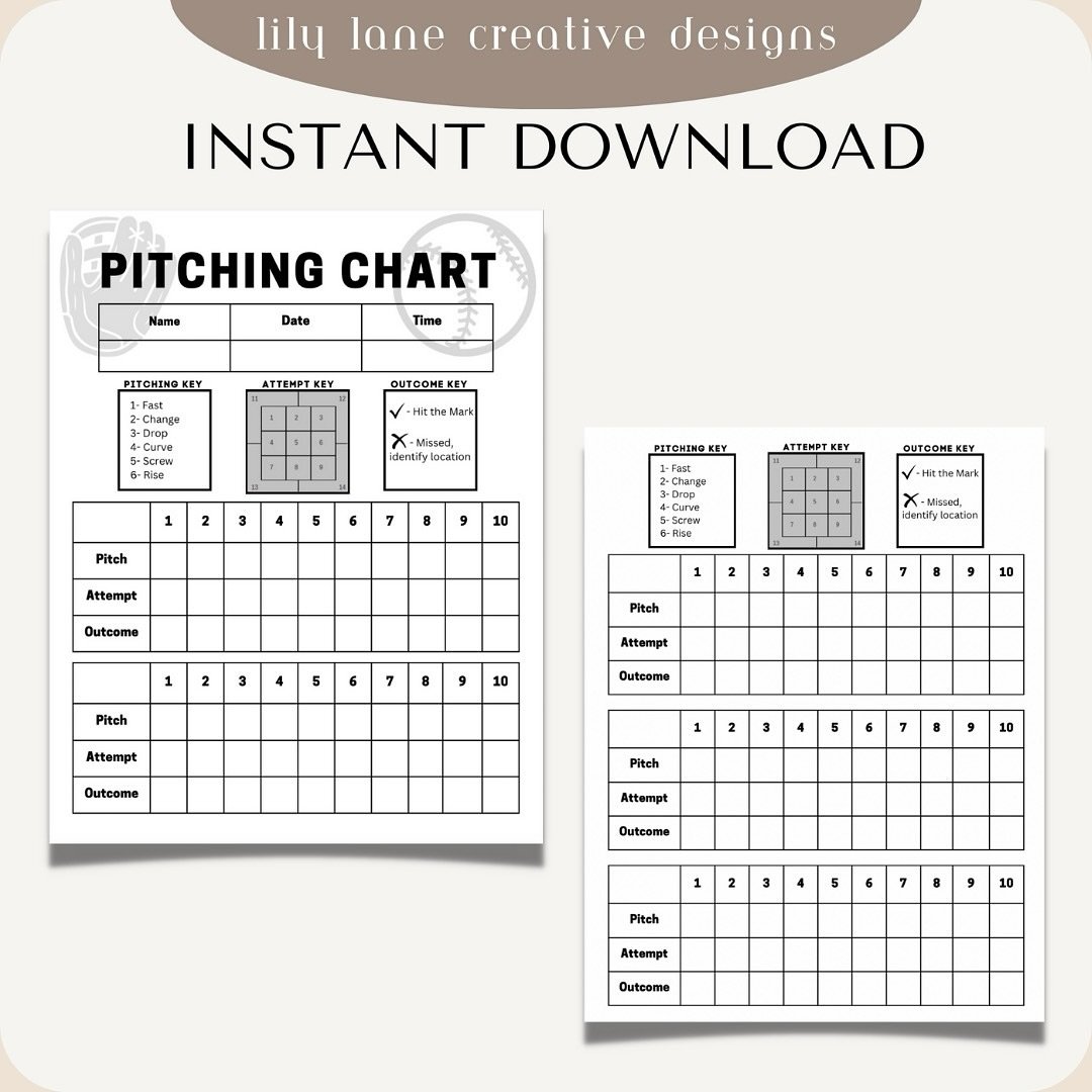 🖤 Ready to take your pitching game to the next level? The Black &amp; White Pitch Perfect Journal is now available as an instant download! Get immediate access to this streamlined tool for tracking your pitches, locations, and progress. Perfect for 