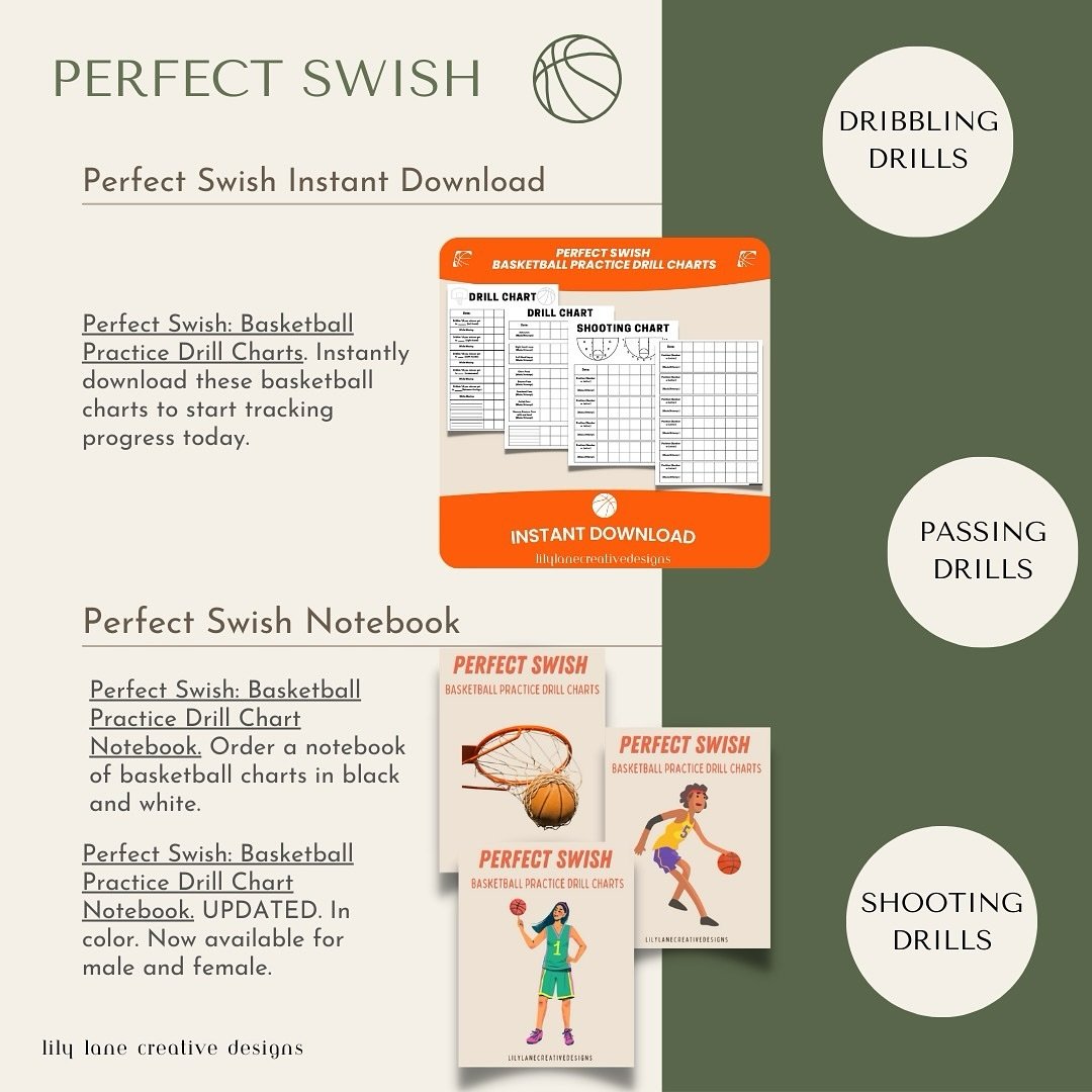 🏀 Take Your Game to the Next Level with Perfect Swish! 🎯

Whether you&rsquo;re perfecting your shot or tracking your drills, Perfect Swish is the ultimate journal for basketball players looking to up their game. And now, you can instantly download 