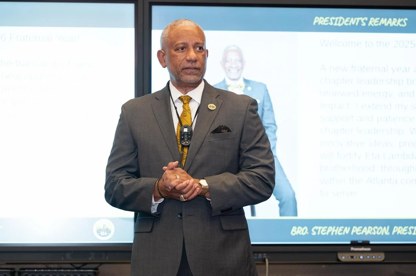The Eta Lambda chapter kicked off the fraternal year at the first chapter meeting with the 40th Chapter president, Brother Stephen D. Pearson presiding.  The meeting was full of energy and excitement as the brothers are looking forward to another yea