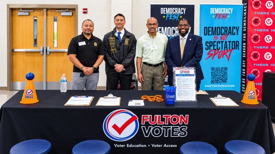 Democracy isn&rsquo;t a spectator sport&mdash;it requires participation. 🗳️

The Atlanta Alphas were proud to partner with the Fulton County Voter Outreach Department for a voter registration drive at Booker T. Washington High School, helping studen