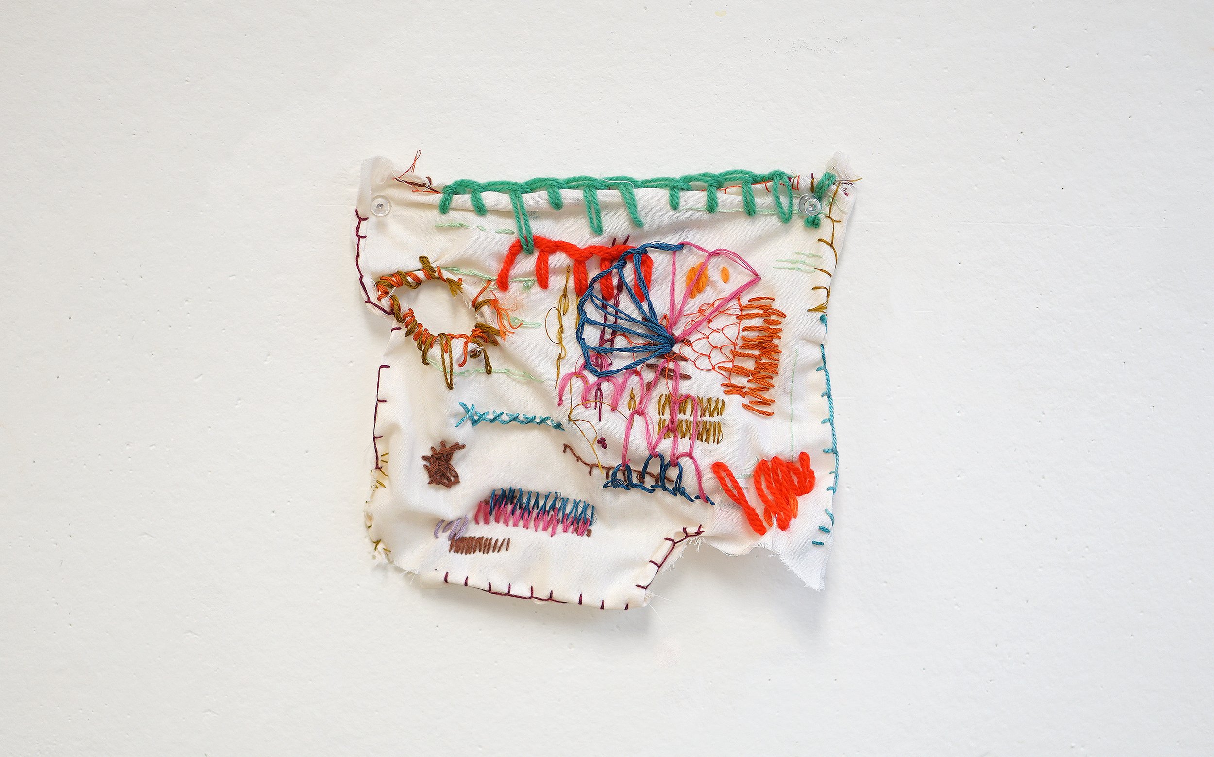 Overlap, 2023, embroidery on cotton