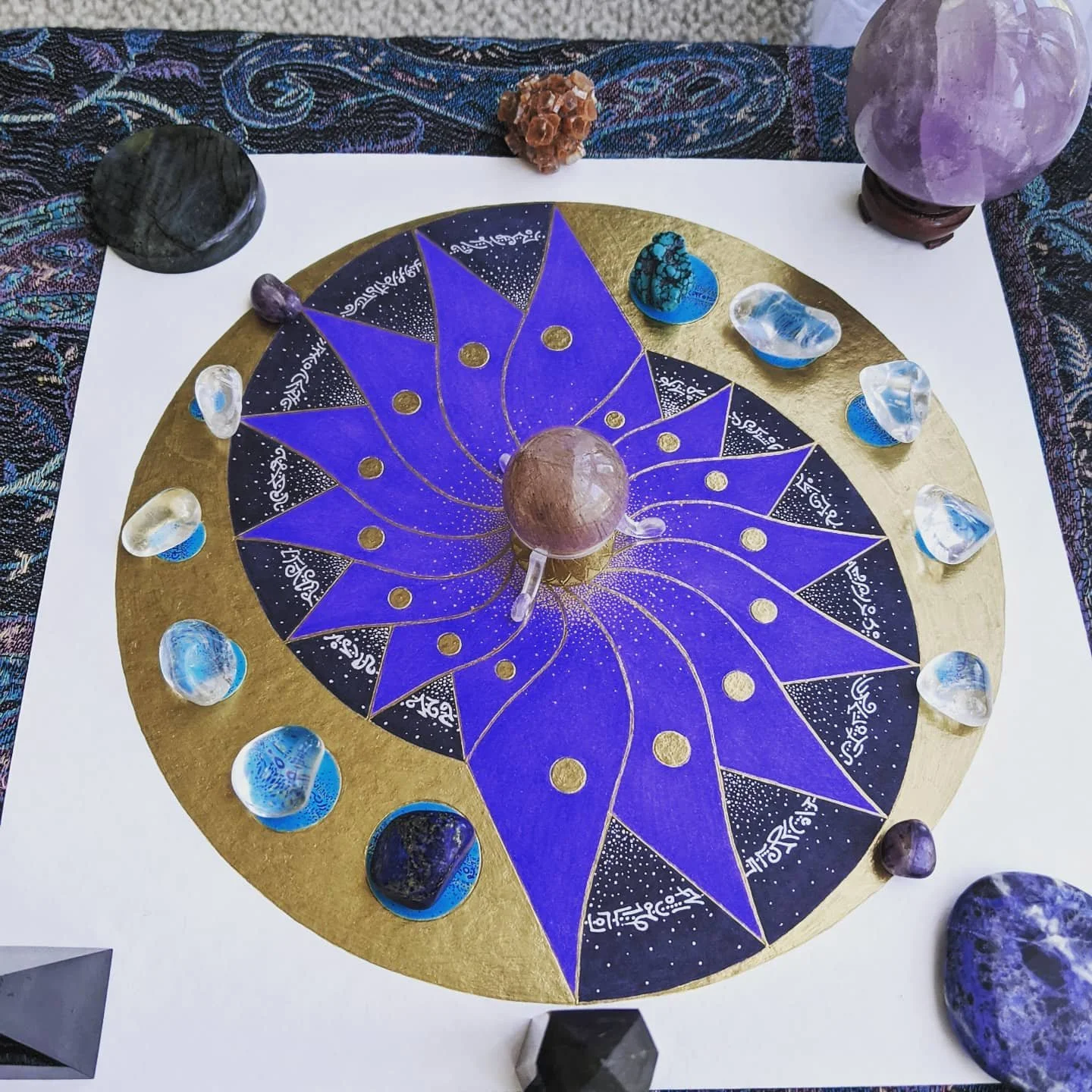 Just delivered this gorgeous Soul Symbol to its beautiful owner. If you would like to have a unique piece of artwork that represents the beauty and highest consciousness of who you are DM me for information. #sacredgeometry #soulmandala #reiki #cryst