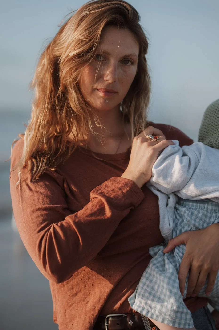Moeder en kind fotoshoot op het strand