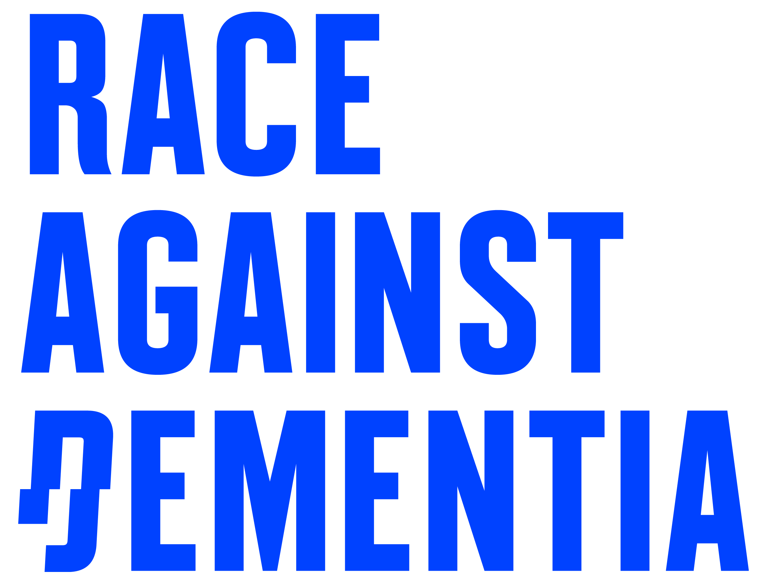 Bold blue text on a black background that reads, 'Race Against Jementa'.