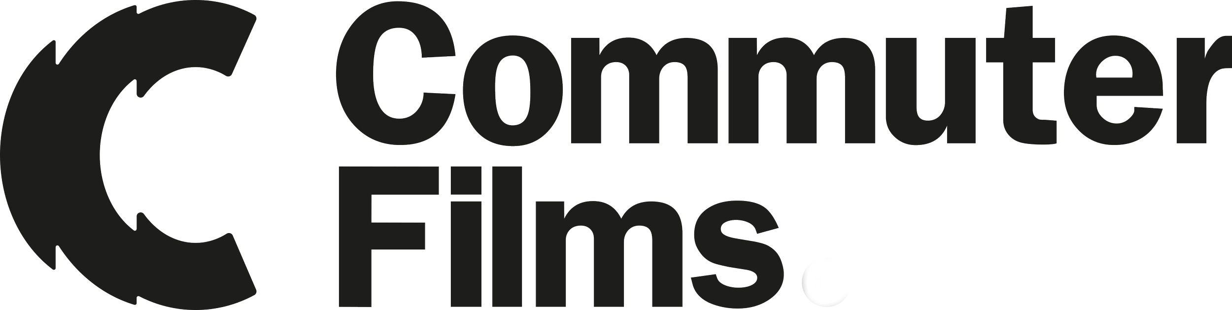 The Computer Films logo in black and white with a film reel image to the left of the text.