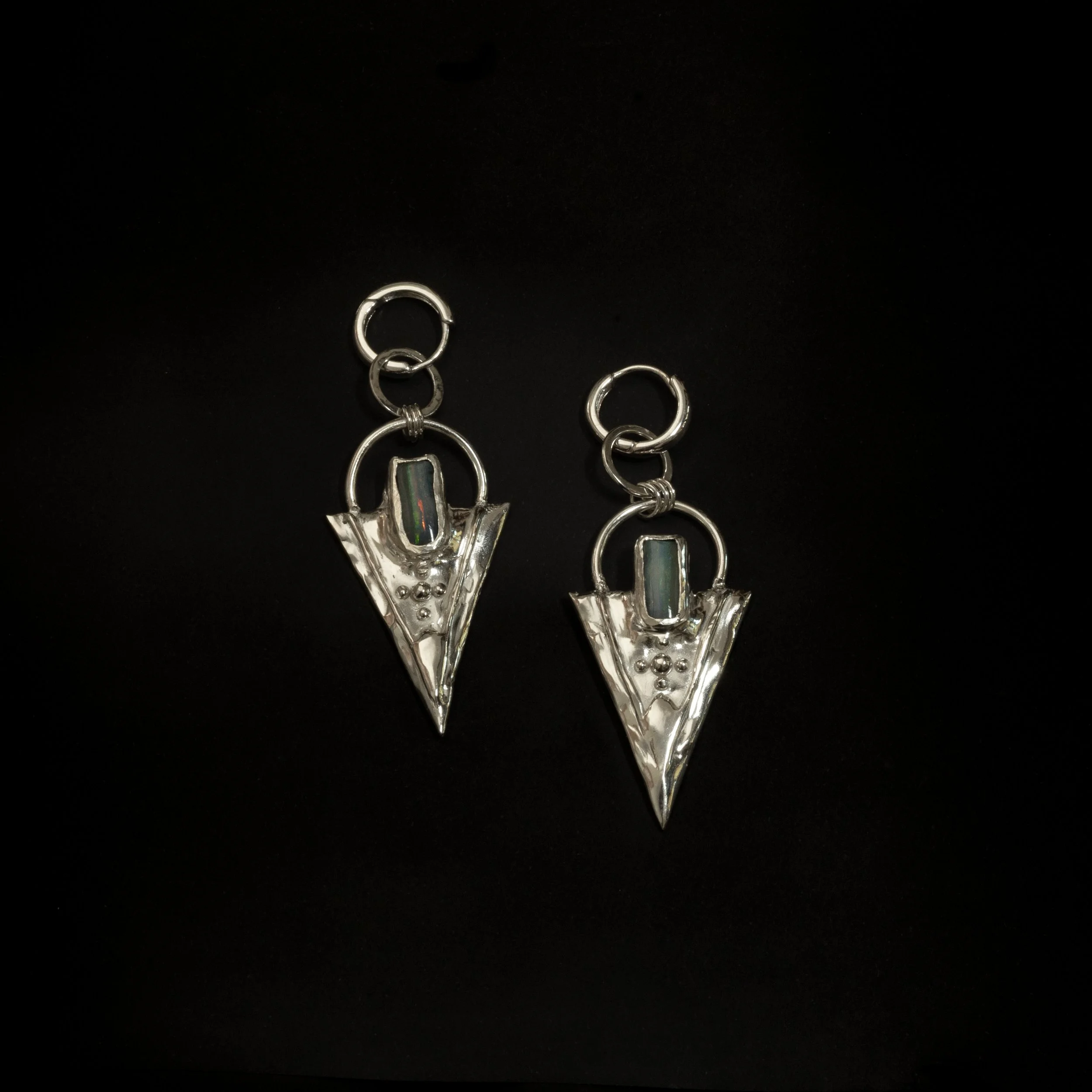 Silver Opal Earrings