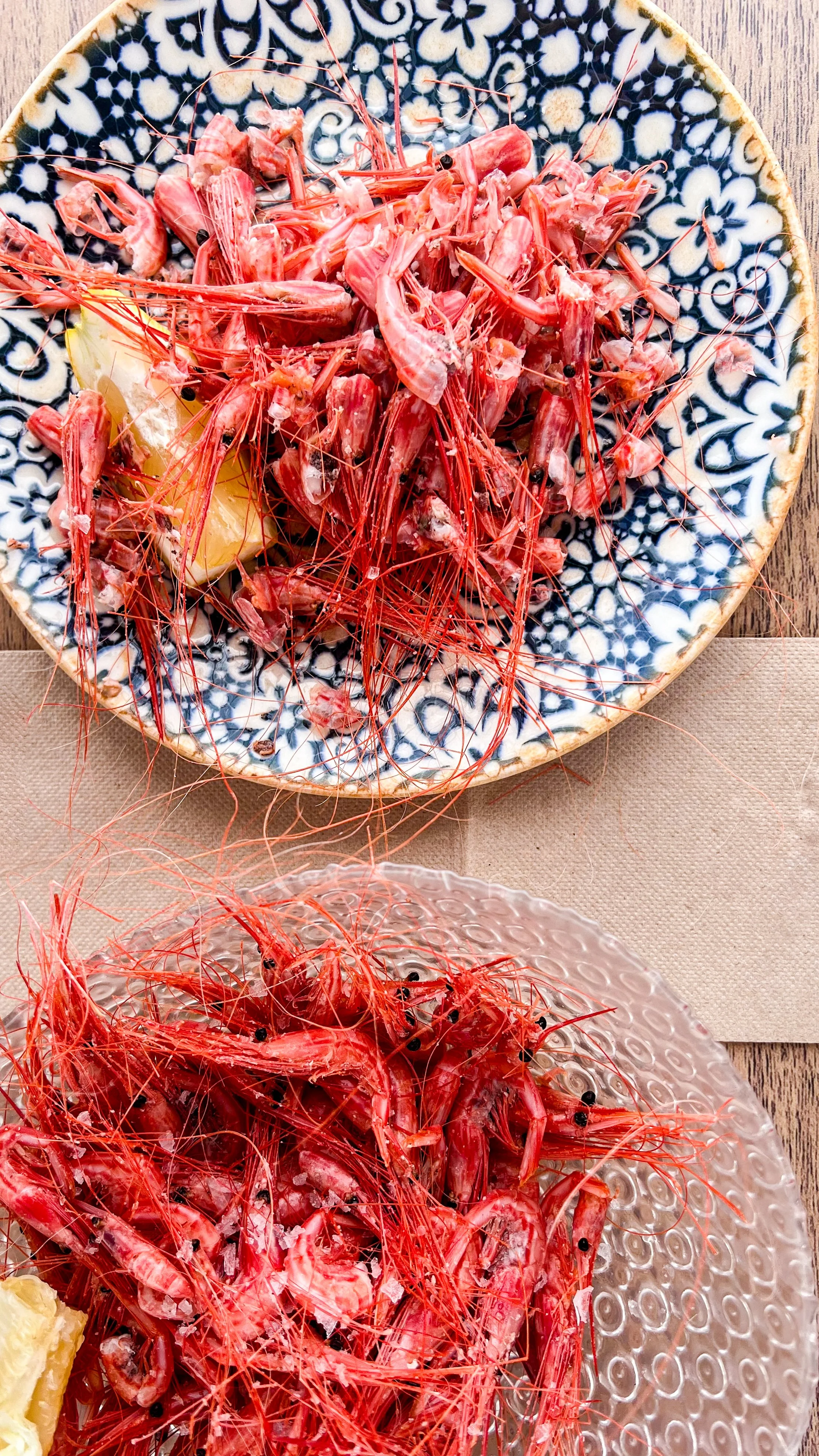 Garnelenschalen Restaurant El Rincón in El Hierro.
